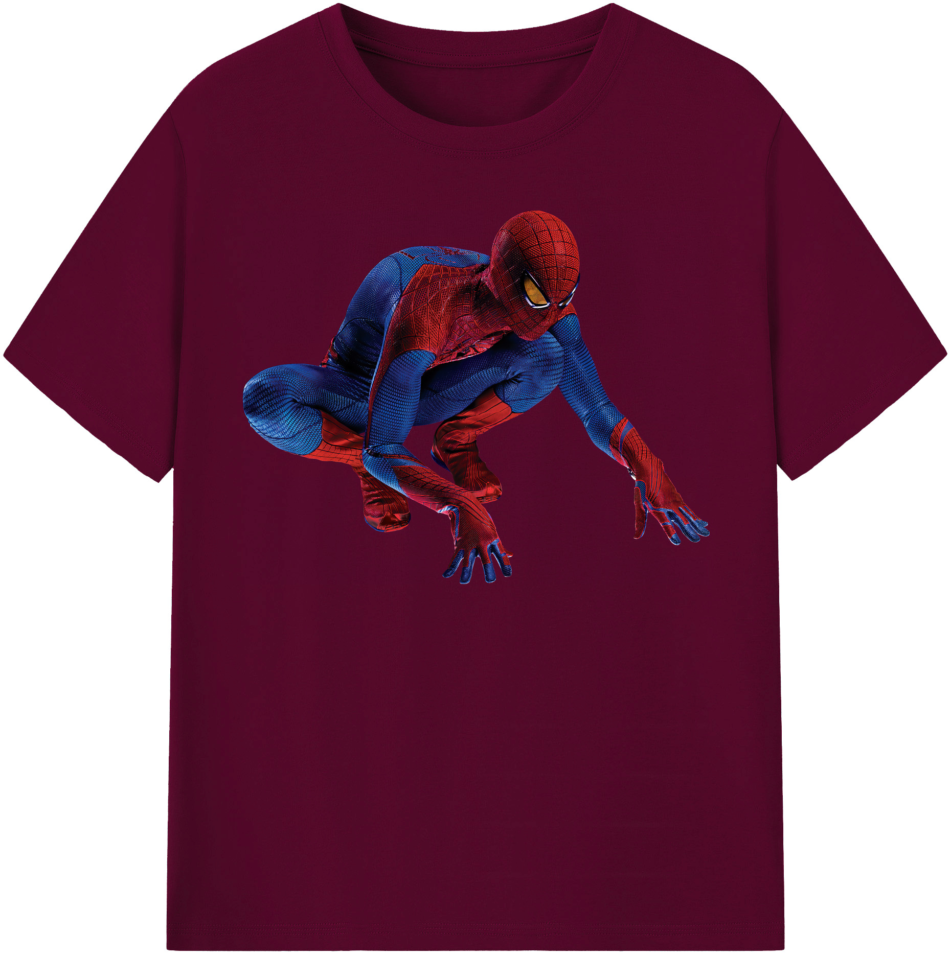 （画像用） Spider Man スパイダーマン レディースカジュアルプリントTシャツ（綿100％）